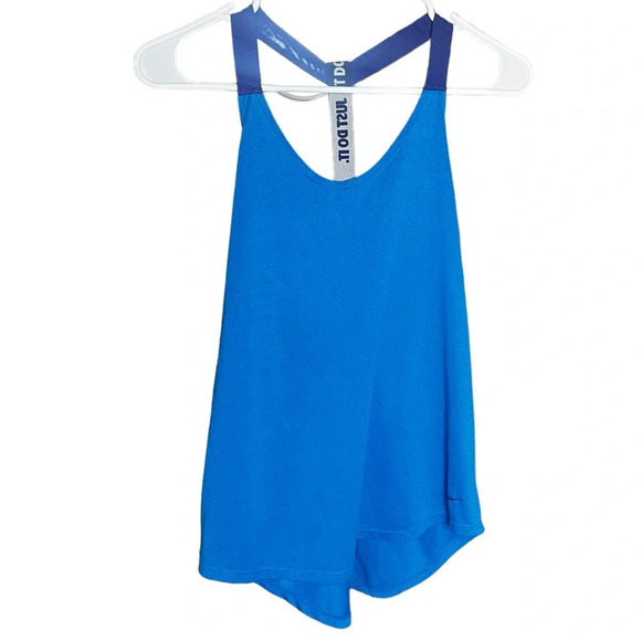 Nike sz medium blue running athletic tank just do it in excellent condition - Picture 3 of 4